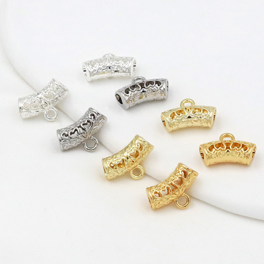 MYK3781-100 pieces/bag 18K round spacer bead pendant with pendant ring