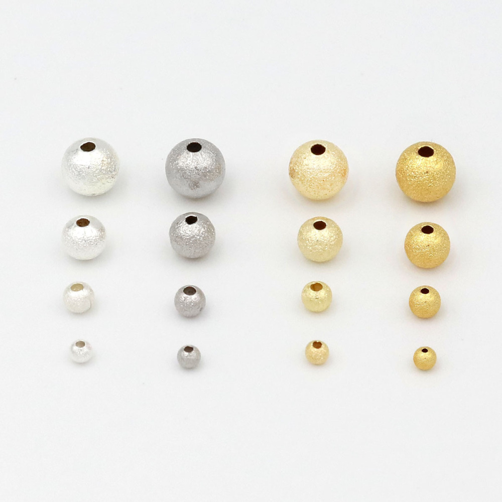 MYK3776-100 pieces/bag of 18K frosted beads for DIY spacer