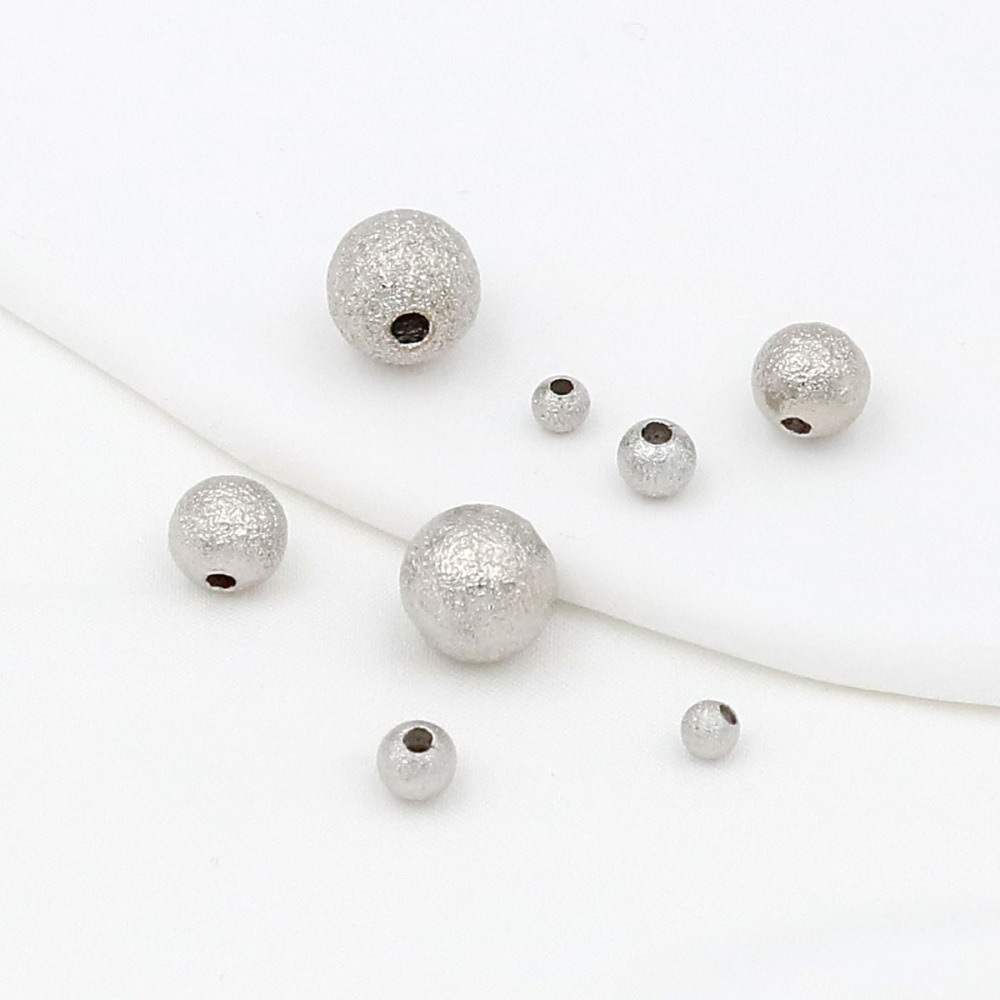MYK3776-100 pieces/bag of 18K frosted beads for DIY spacer