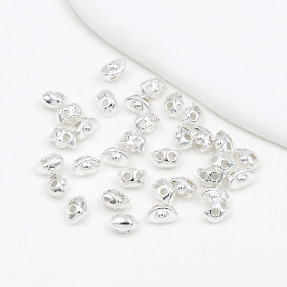 MYK3783-100 pieces/bag of 18k double-hole small ingot spacer beads