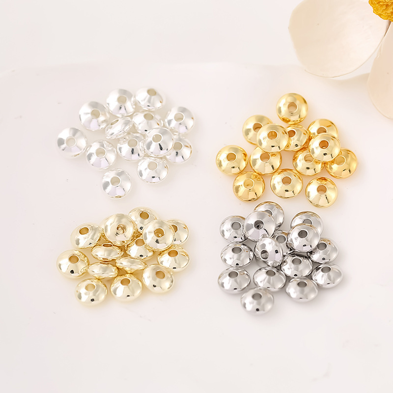 MYK3785-100 pieces/bag of 18K smooth UFO spacer beads