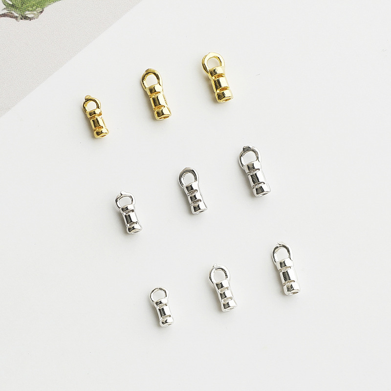 S925 Sterling Silver Clip-on Positioning Tube Finishing Buckle - DIY Accessory