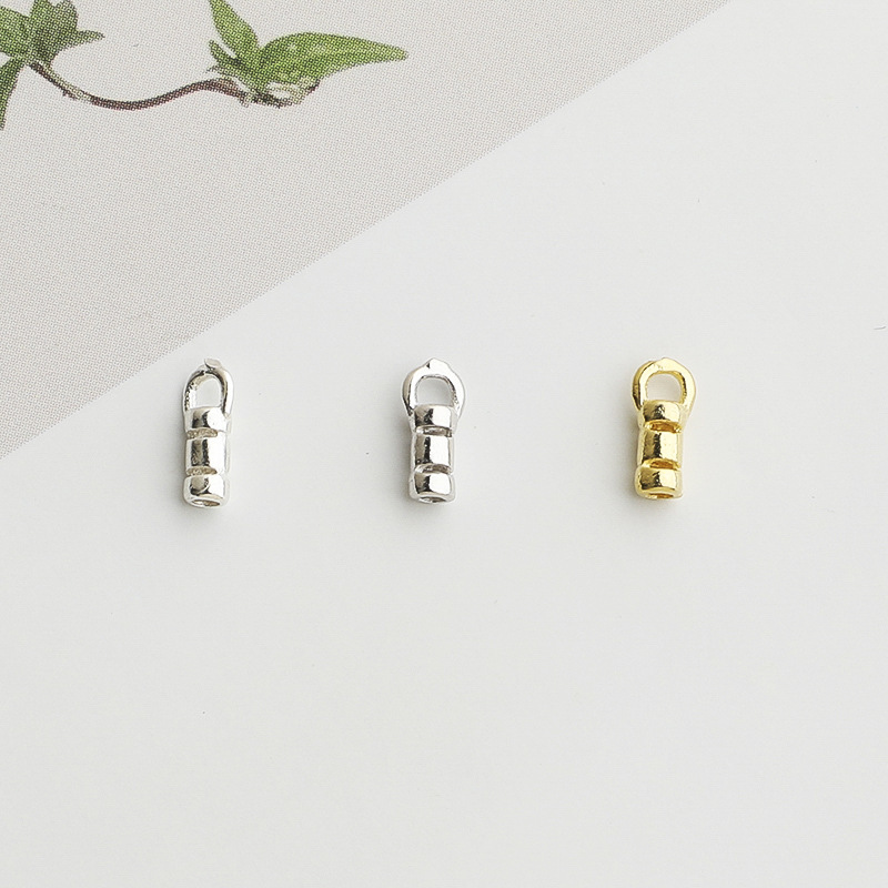 S925 Sterling Silver Clip-on Positioning Tube Finishing Buckle - DIY Accessory