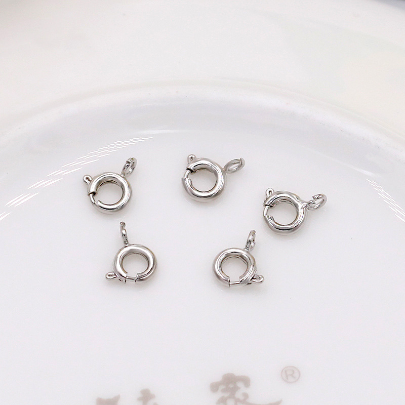 MYK3822-100 pieces/bag 18K gold O-ring spring thin necklace clasp