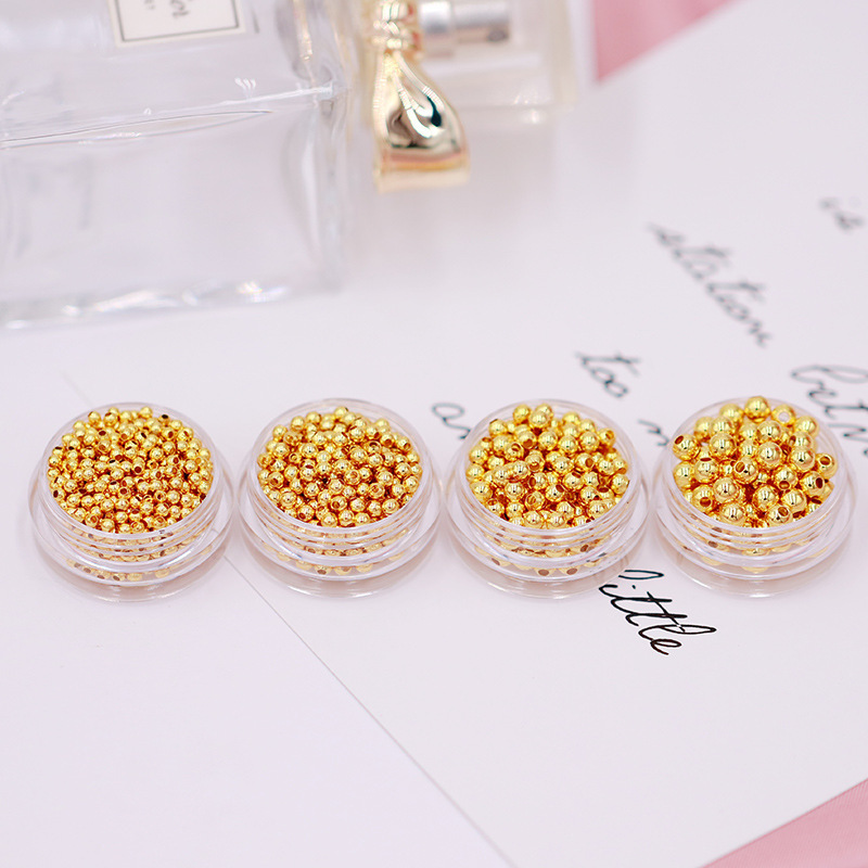 MYK3825-100 pieces/bag of 18K gold small gold beads/round spacers