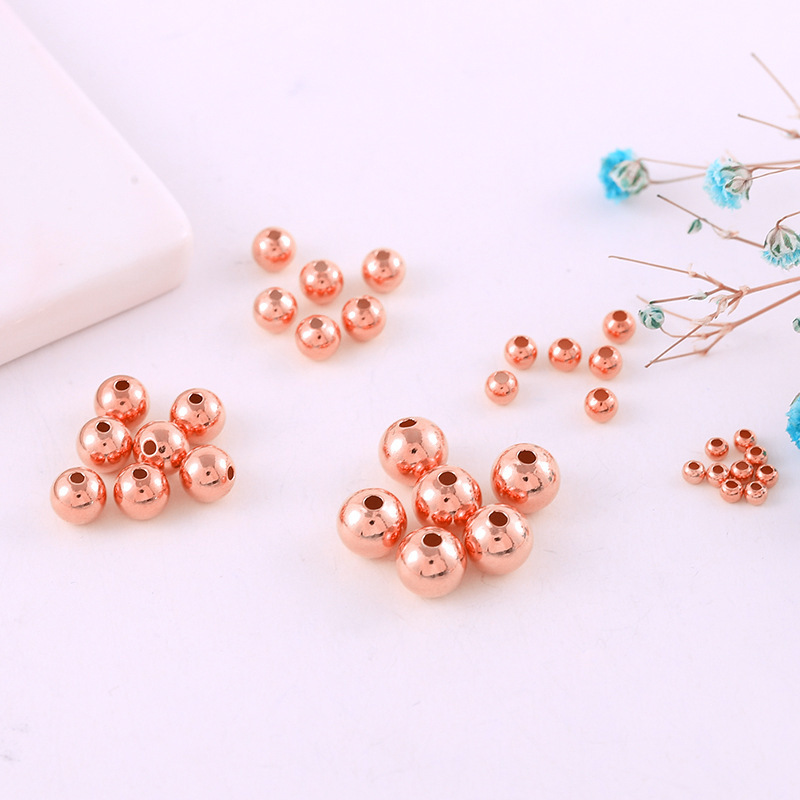 MYK3825-100 pieces/bag of 18K gold small gold beads/round spacers