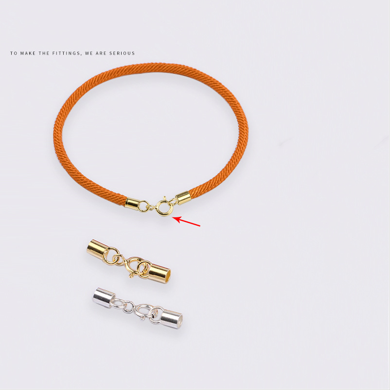 MYK3822-100 pieces/bag 18K gold O-ring spring thin necklace clasp