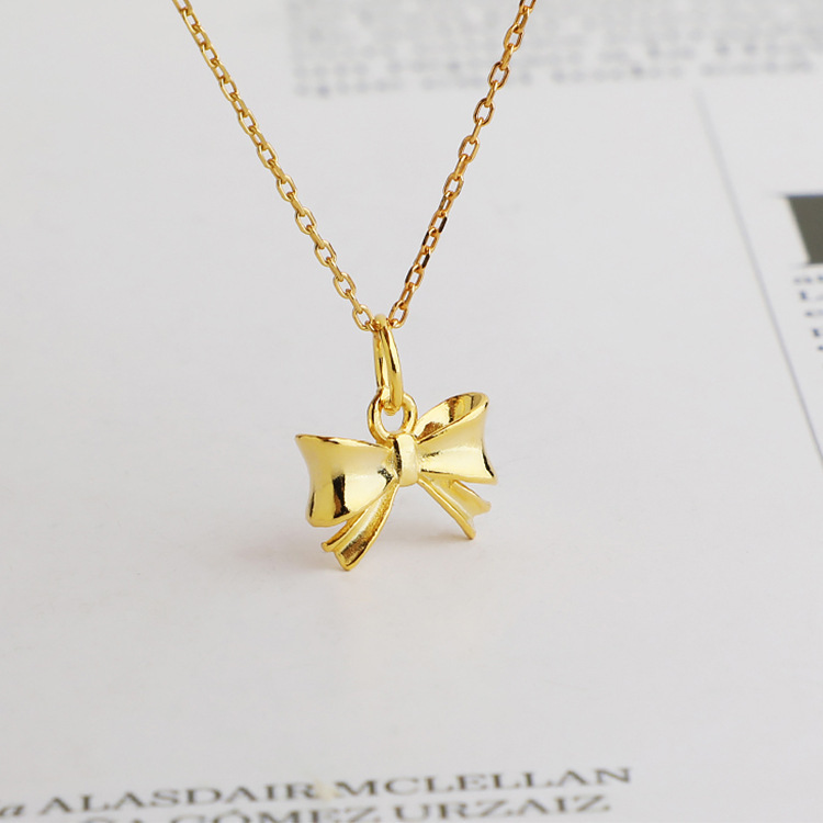 S925 Sterling Silver Exquisitely Crafted Bow Pendant - DIY Accessory