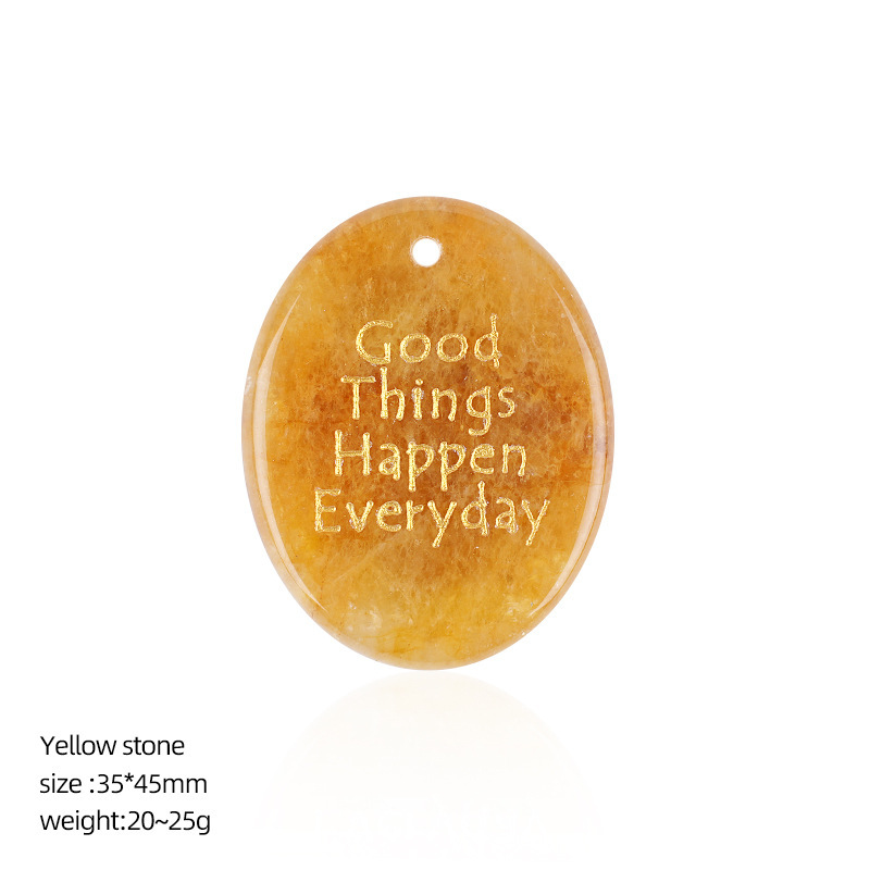 MYK4009-Natural Crystal Palm Stone Pendant DIY Necklace Charm