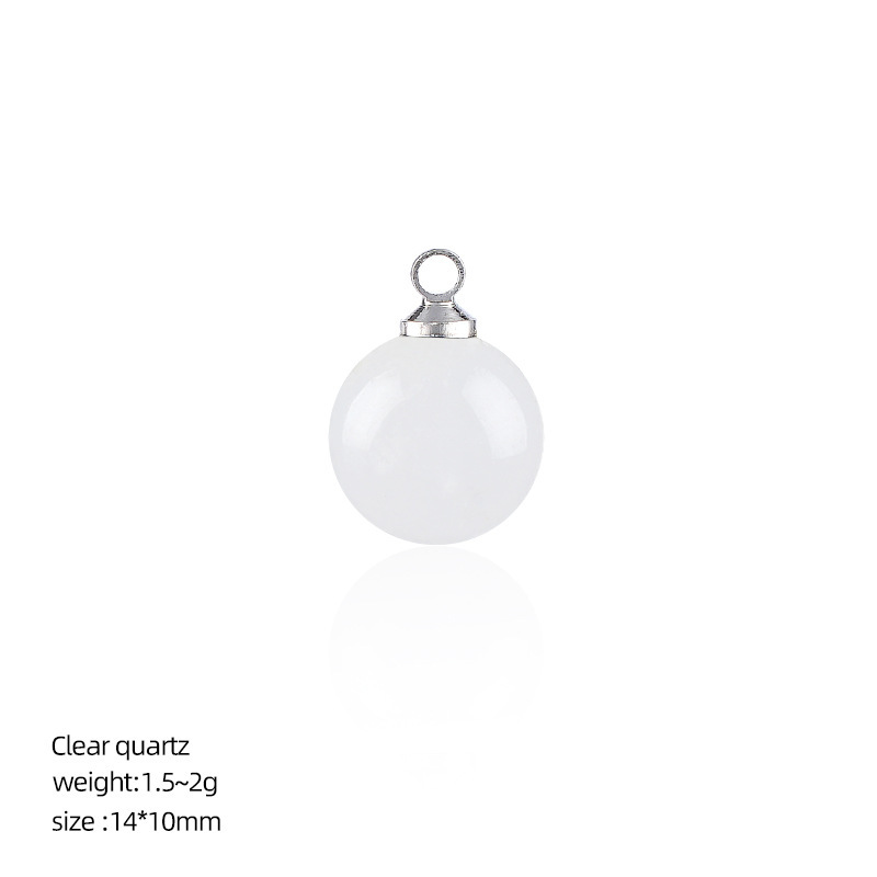 MYK4010-10 pieces/bag10mm Natural Stone Spherical Pendant