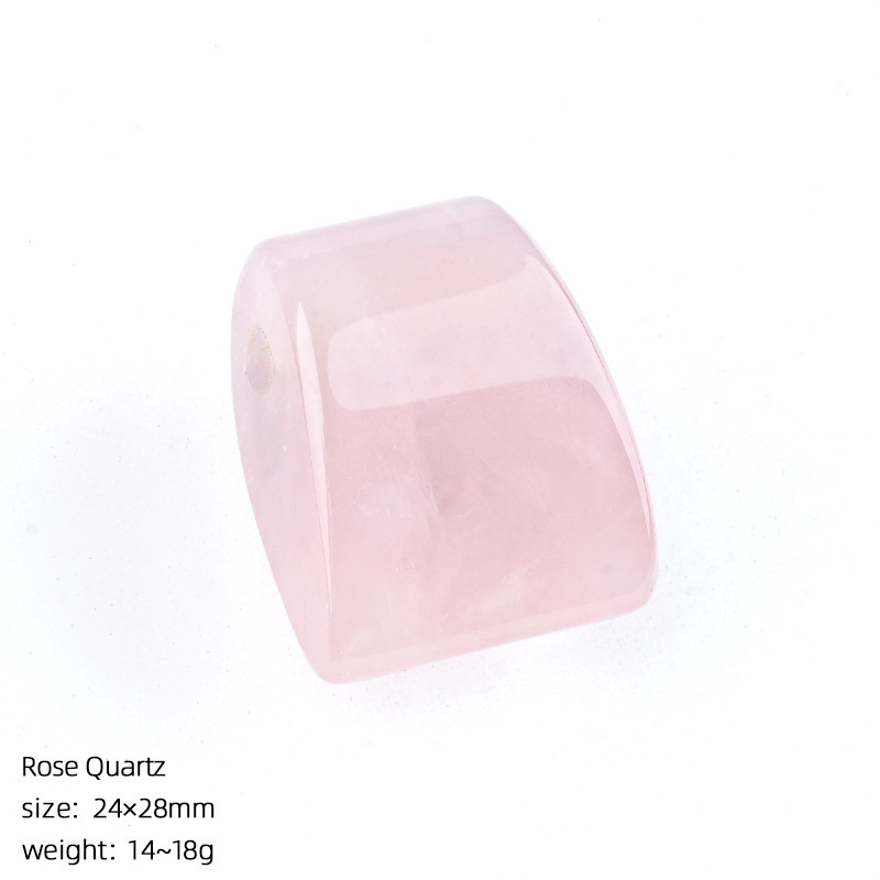 MYK4015-Large-hole natural crystal axe pendant
