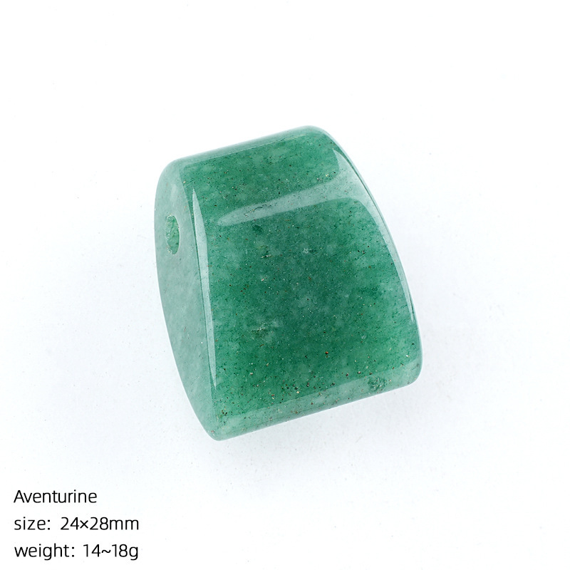 MYK4015-Large-hole natural crystal axe pendant