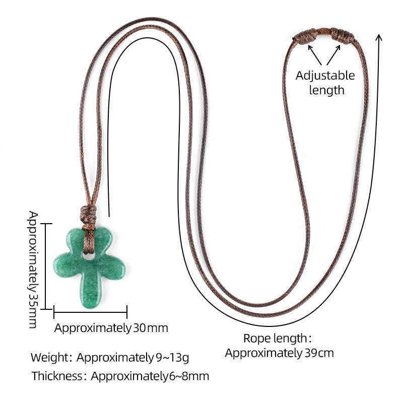 MYK4014-Natural stone five-petal flower necklace