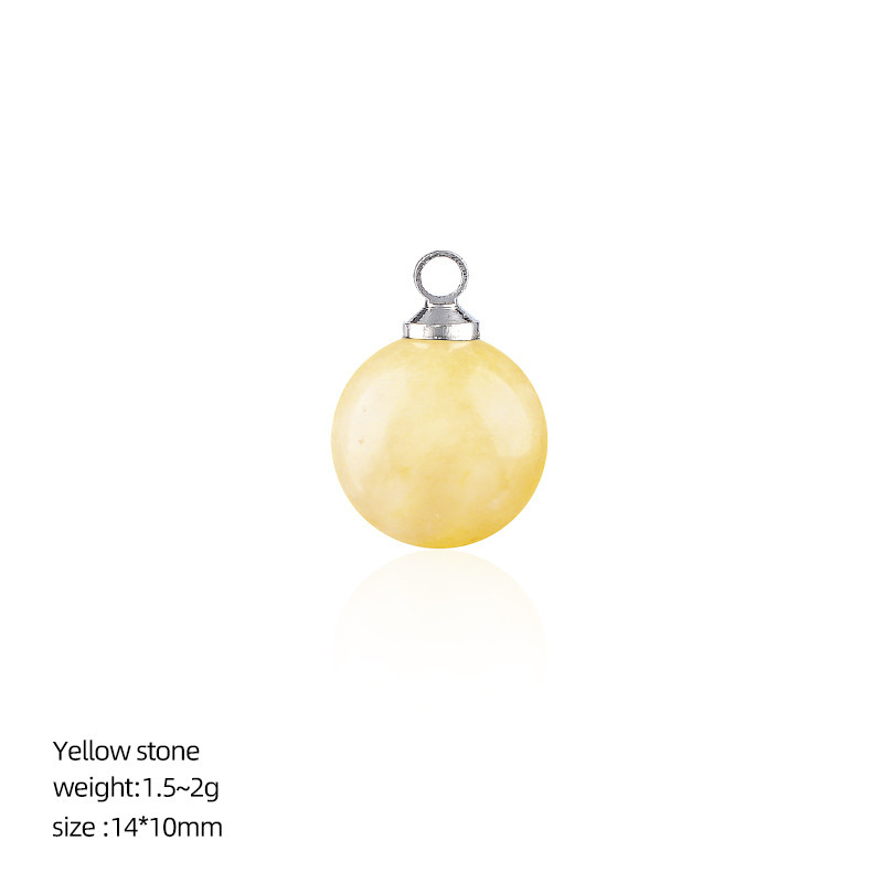 MYK4010-10 pieces/bag10mm Natural Stone Spherical Pendant