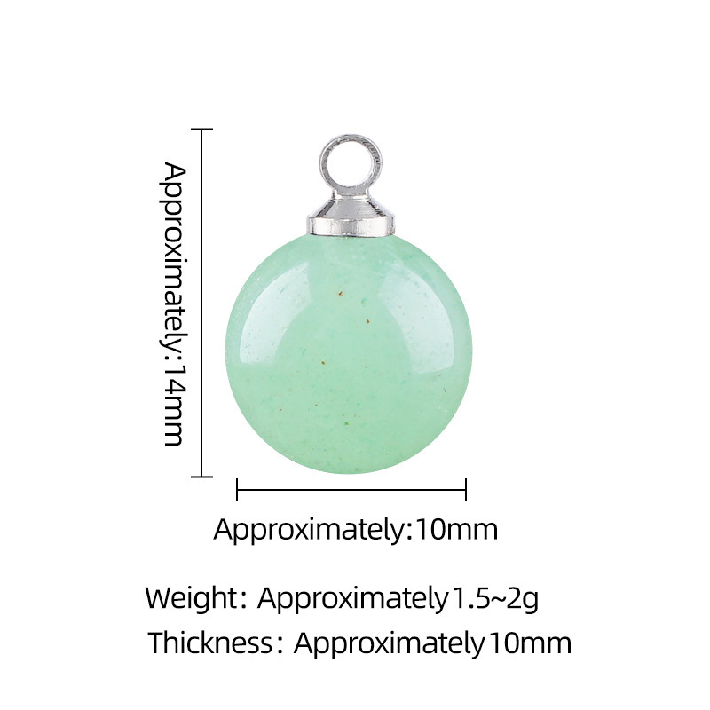 MYK4010-10 pieces/bag10mm Natural Stone Spherical Pendant
