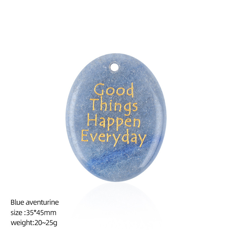 MYK4009-Natural Crystal Palm Stone Pendant DIY Necklace Charm