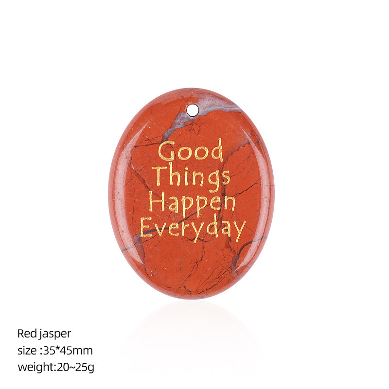 MYK4009-Natural Crystal Palm Stone Pendant DIY Necklace Charm