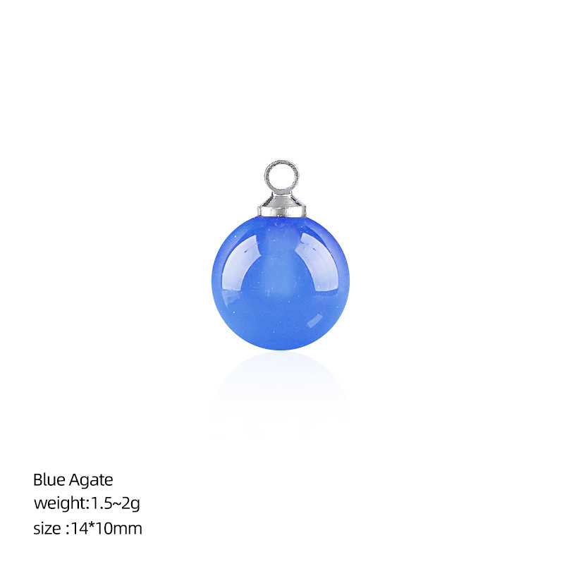MYK4010-10 pieces/bag10mm Natural Stone Spherical Pendant