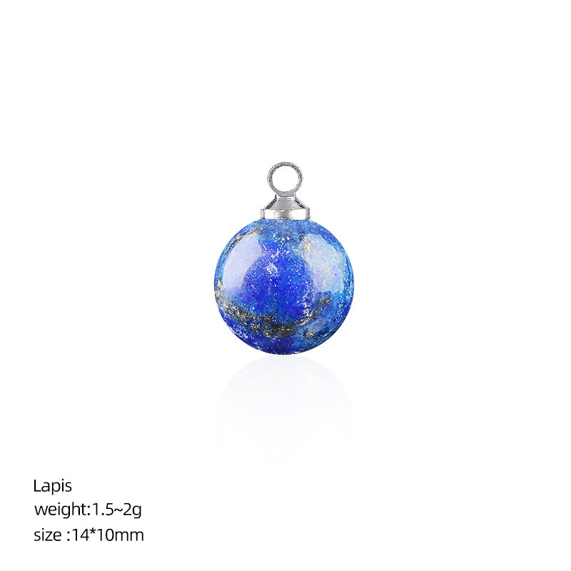 MYK4010-10 pieces/bag10mm Natural Stone Spherical Pendant