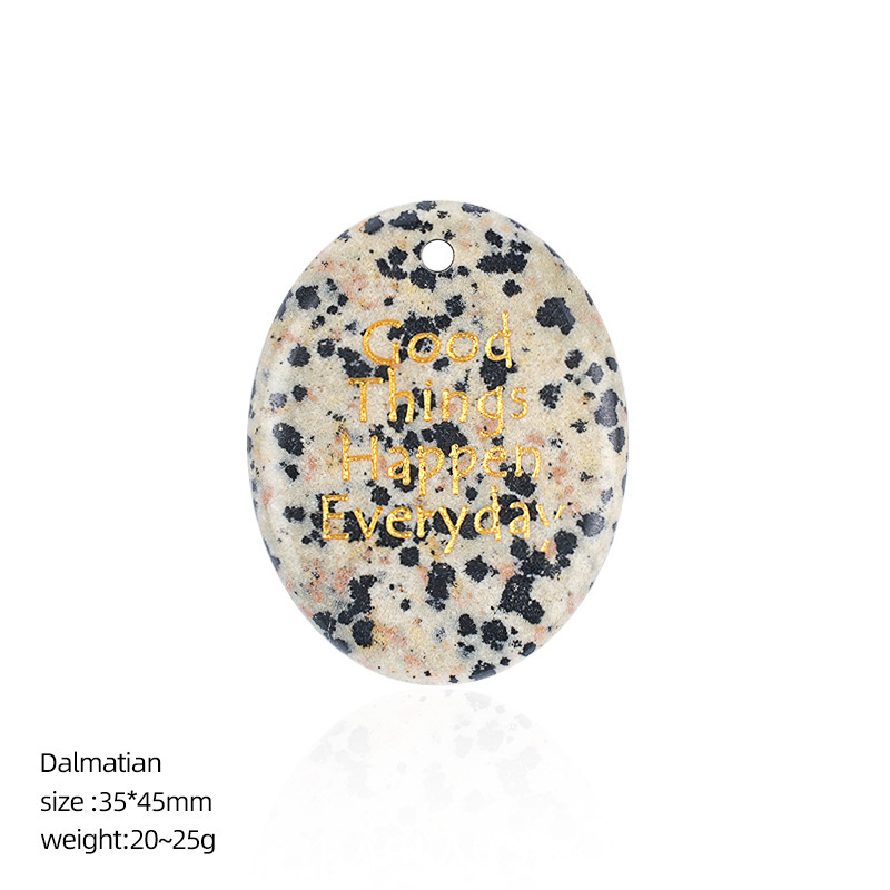 MYK4009-Natural Crystal Palm Stone Pendant DIY Necklace Charm