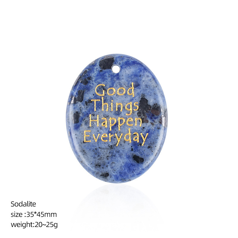 MYK4009-Natural Crystal Palm Stone Pendant DIY Necklace Charm