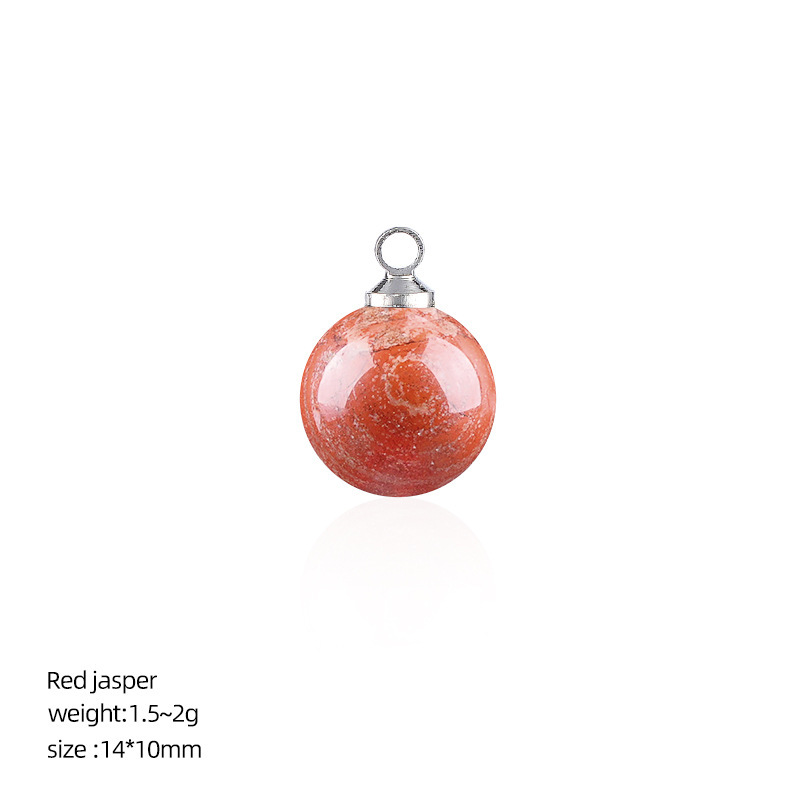 MYK4010-10 pieces/bag10mm Natural Stone Spherical Pendant