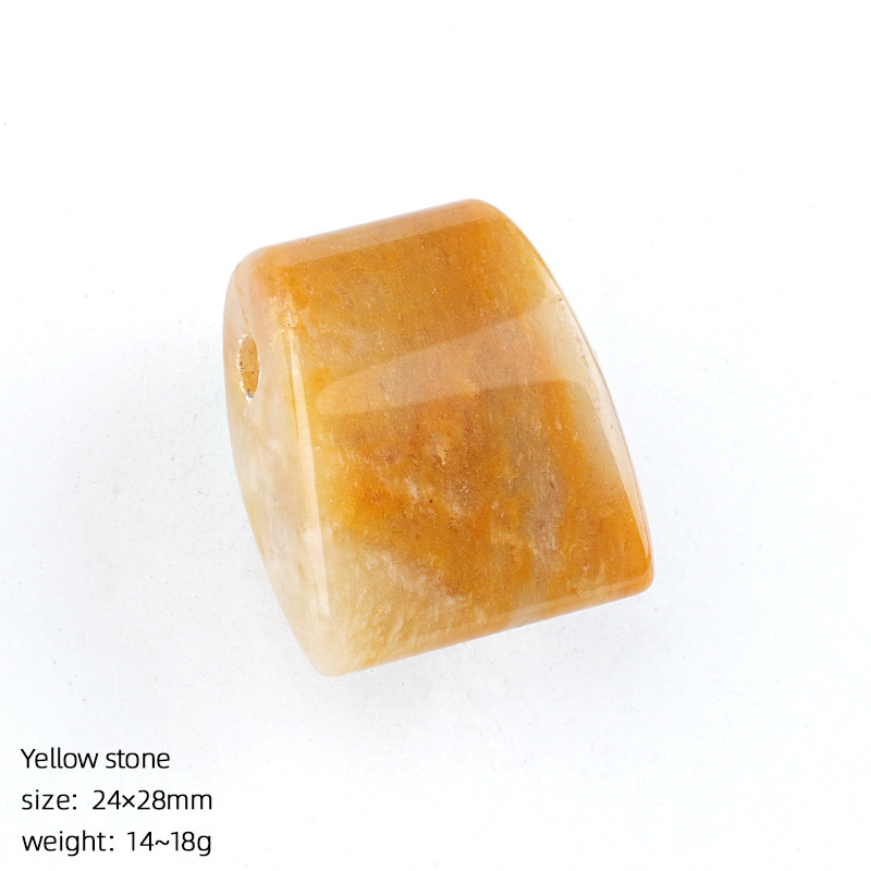 MYK4015-Large-hole natural crystal axe pendant