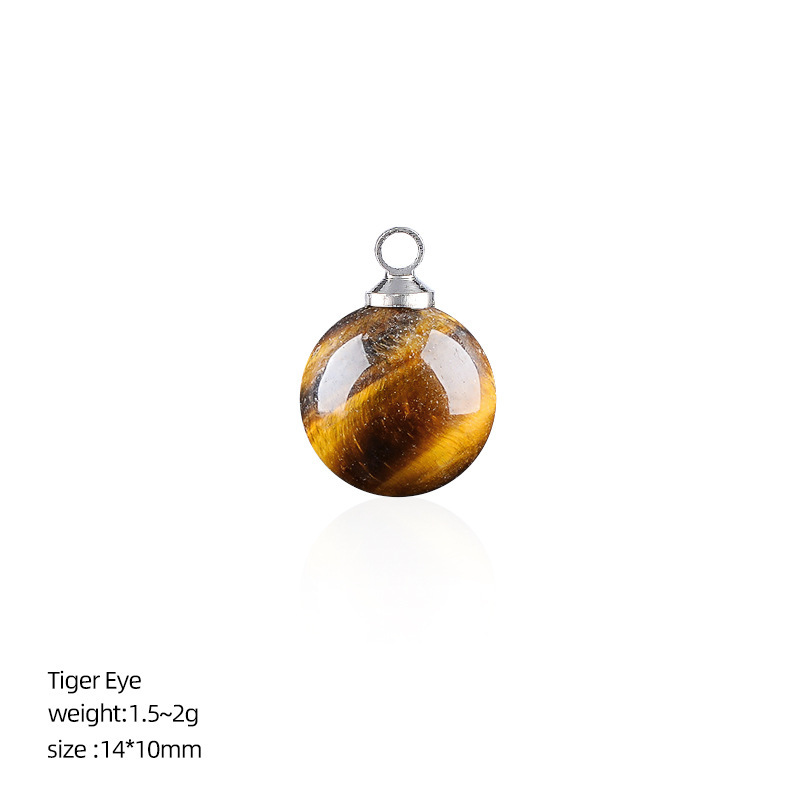 MYK4010-10 pieces/bag10mm Natural Stone Spherical Pendant