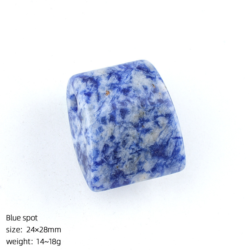 MYK4015-Large-hole natural crystal axe pendant