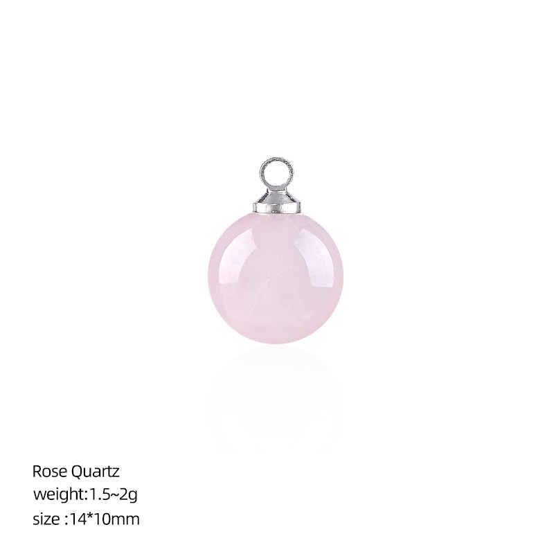 MYK4010-10 pieces/bag10mm Natural Stone Spherical Pendant