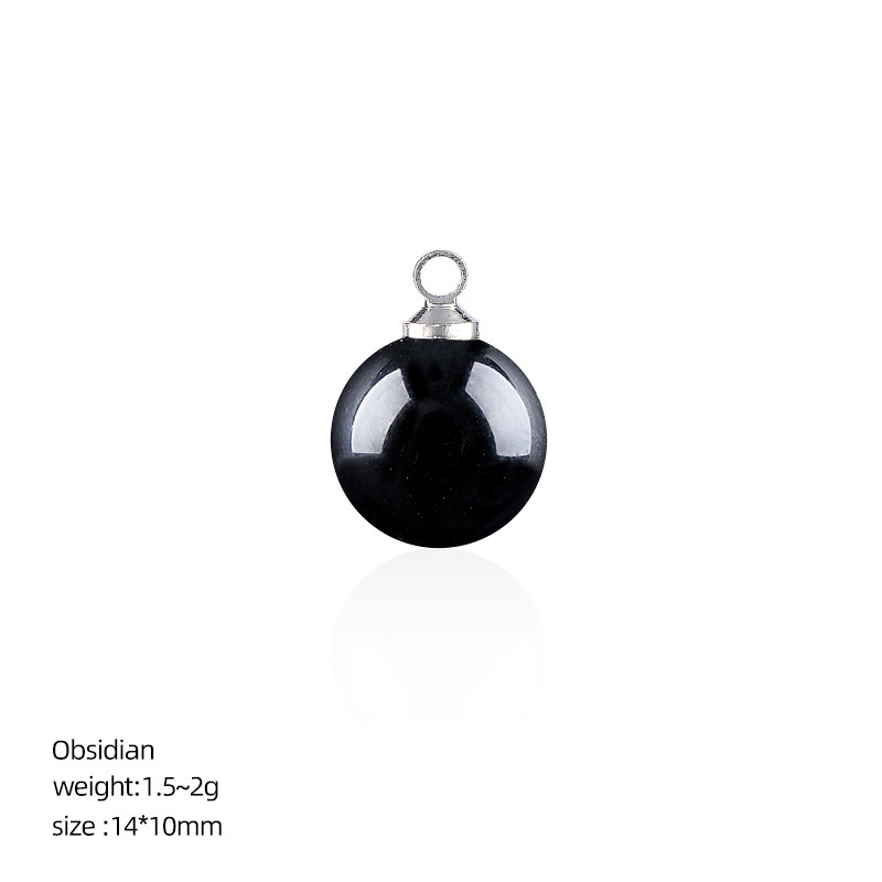 MYK4010-10 pieces/bag10mm Natural Stone Spherical Pendant