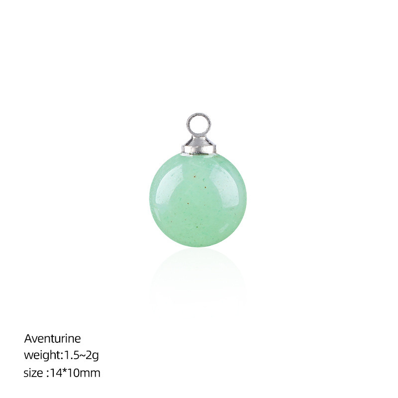 MYK4010-10 pieces/bag10mm Natural Stone Spherical Pendant