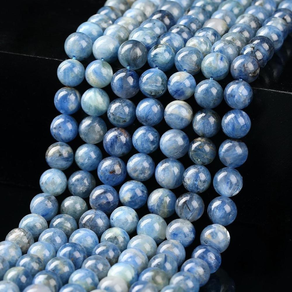 MYK4007-Natural kyanite round loose beads