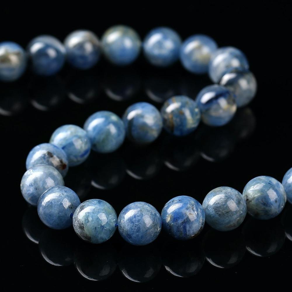 MYK4007-Natural kyanite round loose beads