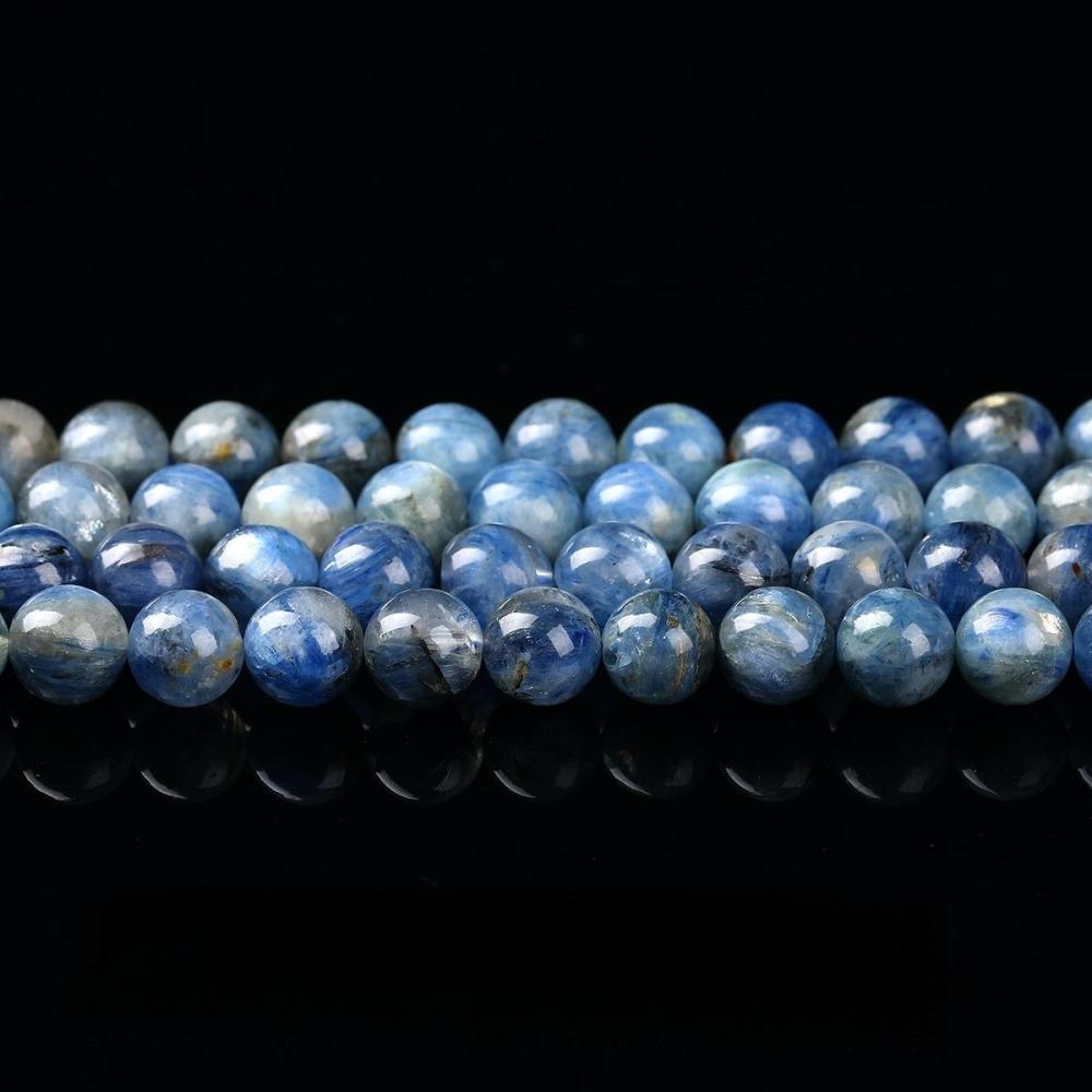 MYK4007-Natural kyanite round loose beads