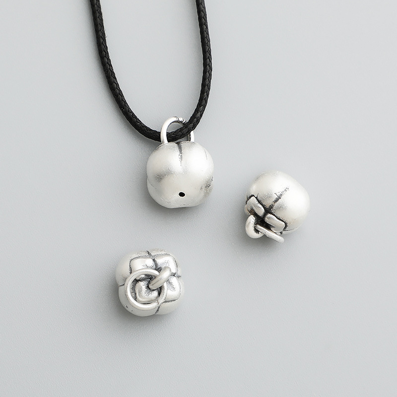 S999 Sterling Silver Persimmon Pendant - DIY Accessories