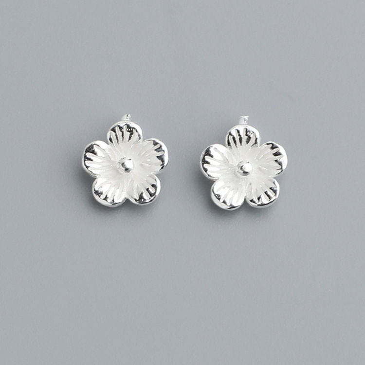S925 Sterling Silver Thai Silver Flower Pendant - DIY Accessories