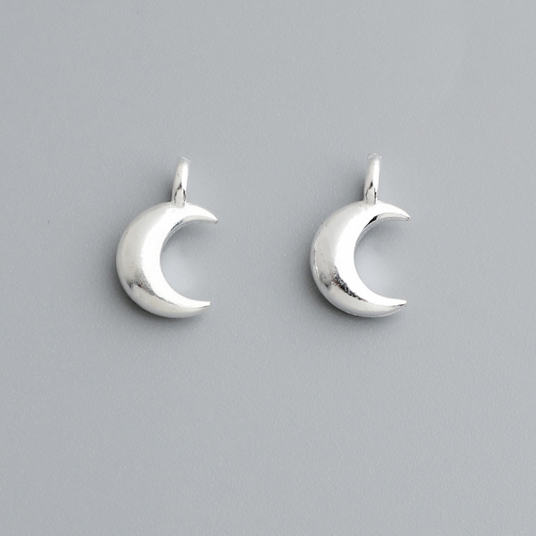 S925 Sterling Silver Star and Moon Pendant - DIY Accessories