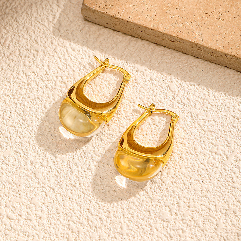 MYK4061-Gold Stainless Steel Earrings