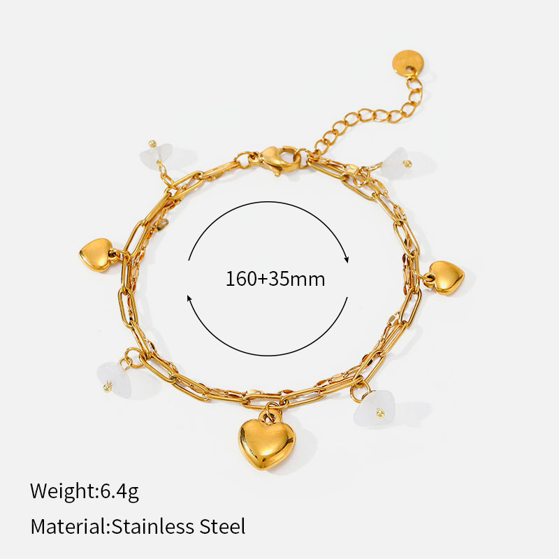 MYK4046-Double-Layer Stainless Steel Natural Stone Bracelet