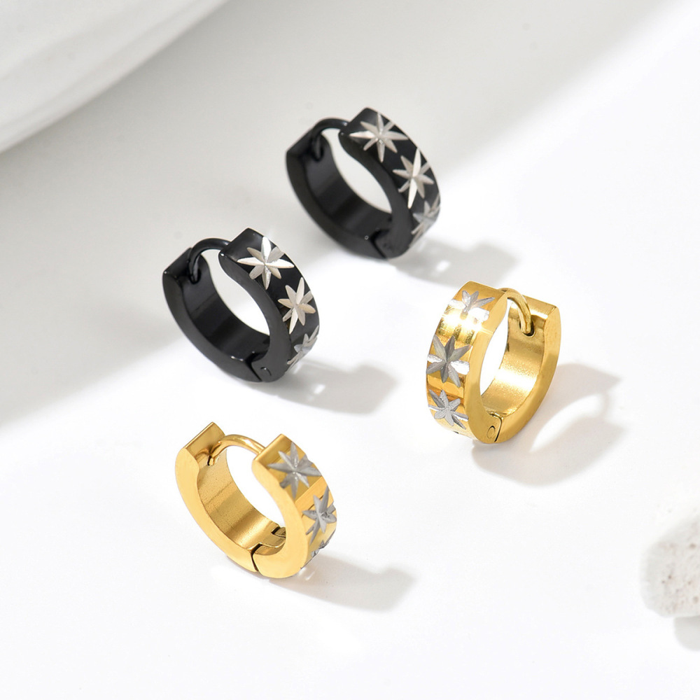 MYK4066-Trendy Starburst Geometric Earrings