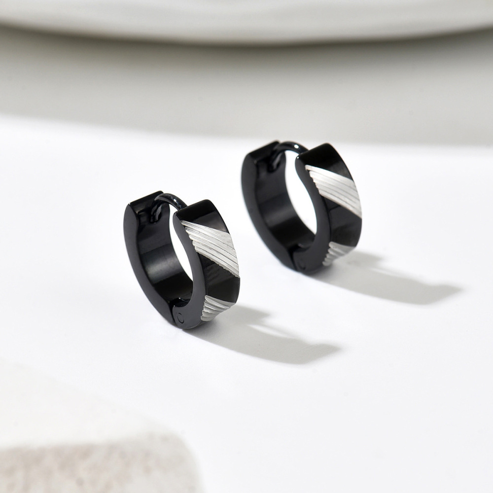 MYK4064-Minimalist Geometric Twill Earrings