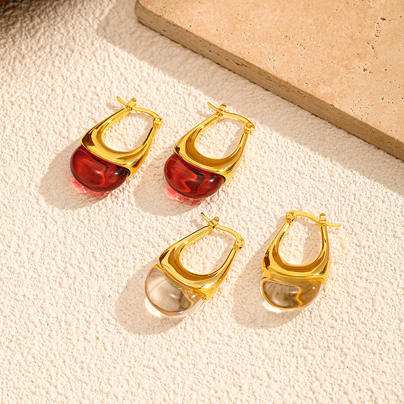 MYK4061-Gold Stainless Steel Earrings