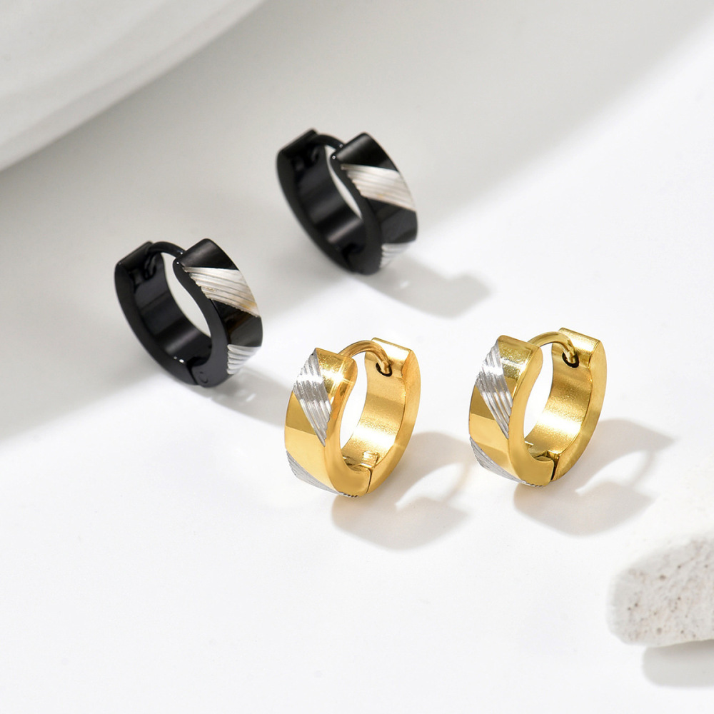MYK4064-Minimalist Geometric Twill Earrings