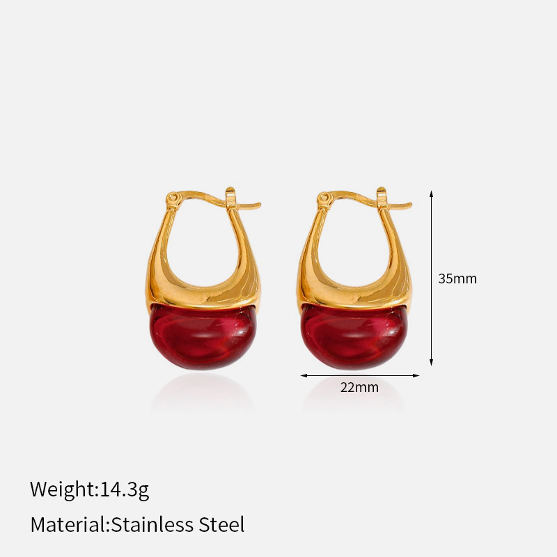MYK4061-Gold Stainless Steel Earrings