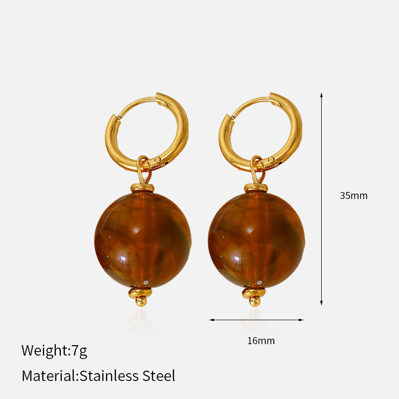 MYK4056-Maillard Tiger Eye Earrings