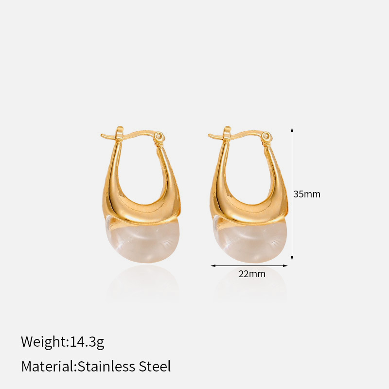 MYK4061-Gold Stainless Steel Earrings