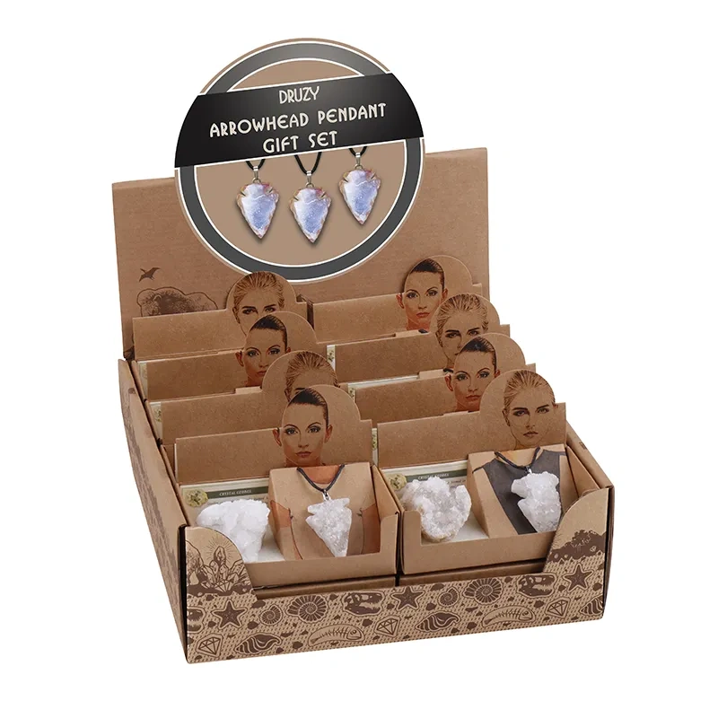 MYK4161-Custom Gemstone Arrowhead Pendant Gift Set