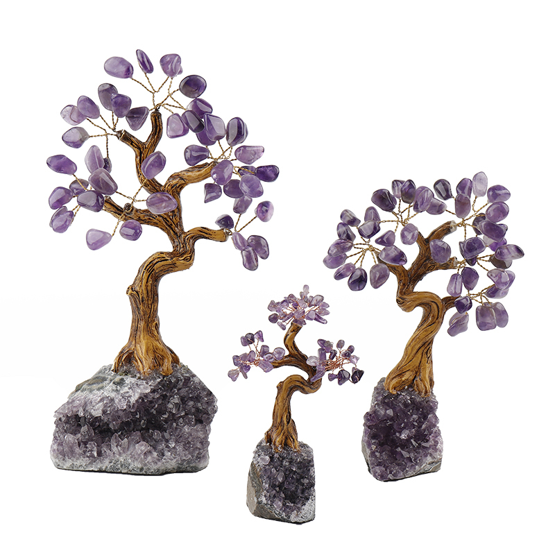 MYK4272-Custom Amethyst tumble gem tree
