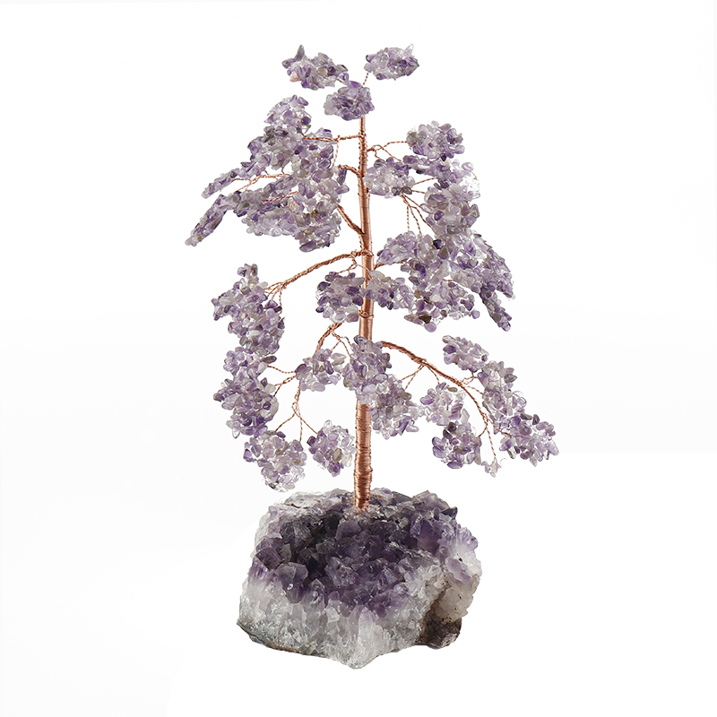 MYK4266-Custom Amethyst Cluster Ship Gem Tree